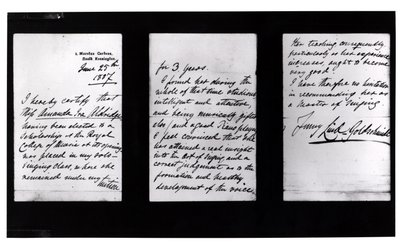 Signed Letter, 1887 by Jenny Lind
